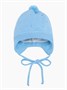 Шапка детская вязаная Amarobaby Pure Love Cutie, голубой, демисезонная, с подкладом AB-OD21-PLС16/19-38