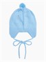 Шапка детская вязаная Amarobaby Pure Love Cutie, голубой, демисезонная, с подкладом AB-OD21-PLС16/19-38