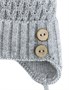 Шапочка детская  Amarobaby Pure Love Wool вязаная, утепленная, серый AB-OD20-PLW16/11-38