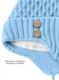 Шапочка детская Amarobaby Pure Love Wool вязаная, утепленная, голубой AB-OD20-PLW16/19-38
