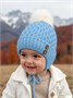 Шапочка детская Amarobaby Pure Love Wool вязаная, утепленная, голубой AB-OD20-PLW16/19-38