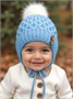 Шапочка детская Amarobaby Pure Love Wool вязаная, утепленная, голубой AB-OD20-PLW16/19-38