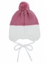Шапка детская вязаная Amarobaby Pure Love WIND, розовый, демисезонная, с подкладом AB-OD21-PLW16/06-38