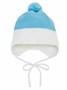 Шапка детская вязаная Amarobaby Pure Love WIND, голубой, демисезонная, с подкладом AB-OD21-PLW16/19-38