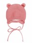 Шапка детская вязаная Amarobaby Pure Love POMPONY, розовый, демисезонная, с подкладом AB-OD21-PLP16/06-38