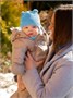 Шапка детская вязаная Amarobaby Pure Love POMPONY, голубой, демисезонная, с подкладом AB-OD21-PLP16/19-38