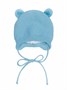 Шапка детская вязаная Amarobaby Pure Love POMPONY, голубой, демисезонная, с подкладом AB-OD21-PLP16/19-38