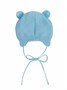 Шапка детская вязаная Amarobaby Pure Love POMPONY, голубой, демисезонная, с подкладом AB-OD21-PLP16/19-38