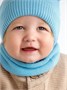 Шапка детская вязаная Amarobaby Pure Love BEAR, голубой, демисезонная, с подкладом AB-OD21-PLB16/19-38