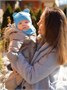 Шапка детская вязаная Amarobaby Pure Love BEAR, голубой, демисезонная, с подкладом AB-OD21-PLB16/19-38
