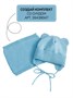 Шапка детская вязаная Amarobaby Pure Love BEAR, голубой, демисезонная, с подкладом AB-OD21-PLB16/19-38
