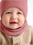 Шапка детская вязаная Amarobaby Pure Love BEAR, розовый, демисезонная, с подкладом AB-OD21-PLB16/06-38