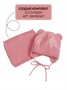 Шапка детская вязаная Amarobaby Pure Love BEAR, розовый, демисезонная, с подкладом AB-OD21-PLB16/06-38
