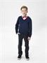 Джемпер для мальчика Amarobaby Pure Love, School, вязаный, синий AB-OD21-PLS2101/20-122