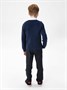 Джемпер для мальчика Amarobaby Pure Love, School, вязаный, синий AB-OD21-PLS2101/20-122