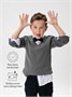 Джемпер для мальчика Amarobaby Pure Love, School, вязаный, серый AB-OD21-PLS2101/11-122