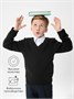 Джемпер для мальчика Amarobaby Pure Love, School, вязаный, черный AB-OD21-PLS2101/09-122