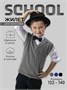 Жилет для мальчика Amarobaby Pure Love, School, вязаный, серый AB-OD21-PLS1001/11-122