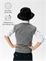Жилет для мальчика Amarobaby Pure Love, School, вязаный, серый AB-OD21-PLS1001/11-122