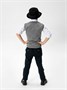 Жилет для мальчика Amarobaby Pure Love, School, вязаный, серый AB-OD21-PLS1001/11-122