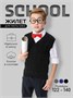 Жилет для мальчика Amarobaby Pure Love, School, вязаный, черный AB-OD21-PLS1001/09-122