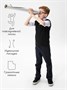 Жилет для мальчика Amarobaby Pure Love, School, вязаный, черный AB-OD21-PLS1001/09-122