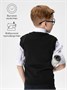Жилет для мальчика Amarobaby Pure Love, School, вязаный, черный AB-OD21-PLS1001/09-122