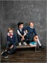 Жилет для мальчика Amarobaby Pure Love, School, вязаный, черный AB-OD21-PLS1001/09-122