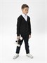 Кардиган для мальчика Amarobaby Pure Love, School, вязаный, черный AB-OD21-PLS1901/09-122