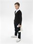 Кардиган для мальчика Amarobaby Pure Love, School, вязаный, черный AB-OD21-PLS1901/09-122