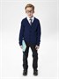 Кардиган для мальчика Amarobaby Pure Love, School, вязаный, синий AB-OD21-PLS1901/20-122