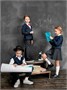 Кардиган для мальчика Amarobaby Pure Love, School, вязаный, синий AB-OD21-PLS1901/20-122
