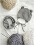 Шапка детская вязаная Amarobaby Pure Love POMPONY, серый, демисезонная, с подкладом AB-OD21-PLP16/11-38