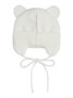 Шапка детская вязаная Amarobaby Pure Love BEAR, молочный, демисезонная, с подкладом AB-OD21-PLB16/33-38