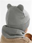 Шапка детская вязаная Amarobaby Pure Love BEAR, серый, демисезонная, с подкладом AB-OD21-PLB16/11-38