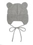 Шапка детская вязаная Amarobaby Pure Love BEAR, серый, демисезонная, с подкладом AB-OD21-PLB16/11-38