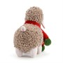 Овечка Долли в шарфике бежевая, (17 см) 2706B