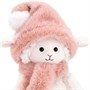 Овечка Зефирка в персиковой шапочке, (20 см) 2715A