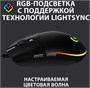 Мышь проводная Logitech G102 LightSync, игровая, оптическая, USB, 8000dpi, черный [910-005808] 1891708
