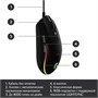 Мышь проводная Logitech G102 LightSync, игровая, оптическая, USB, 8000dpi, черный [910-005808] 1891708