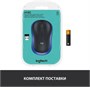 Мышь беспроводная Logitech M185, радио, оптическая, USB, 1000dpi, черный и синий [910-002632] 1891713