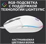 Мышь проводная Logitech G102 LightSync, игровая, оптическая, USB, 8000dpi, белый [910-005809] 1891709