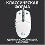 Мышь проводная Logitech G102 LightSync, игровая, оптическая, USB, 8000dpi, белый [910-005809] 1891709