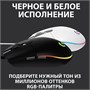 Мышь проводная Logitech G102 LightSync, игровая, оптическая, USB, 8000dpi, белый [910-005809] 1891709