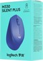 Мышь беспроводная Logitech M330 Silent Plus, радио, оптическая, USB, 1000dpi, синий [910-004925] 1995960