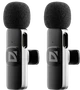 Микрофон беспроводной ANC на прищепке 2шт+ресивер Type-C черн. Talky-138 64138 DEFENDER 210802800