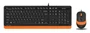 Клавиатура+мышь A4tech Fstyler F1010 F1010 ORANGE, цвет черный 1602572779