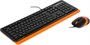 Клавиатура+мышь A4tech Fstyler F1010 F1010 ORANGE, цвет черный 1602572779
