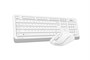 Клавиатура+мышь A4tech Клавиатура + мышь Fstyler FG1012 FG1012 WHITE, цвет белый 519318196