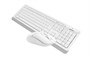 Клавиатура+мышь A4tech Клавиатура + мышь Fstyler FG1012 FG1012 WHITE, цвет белый 519318196